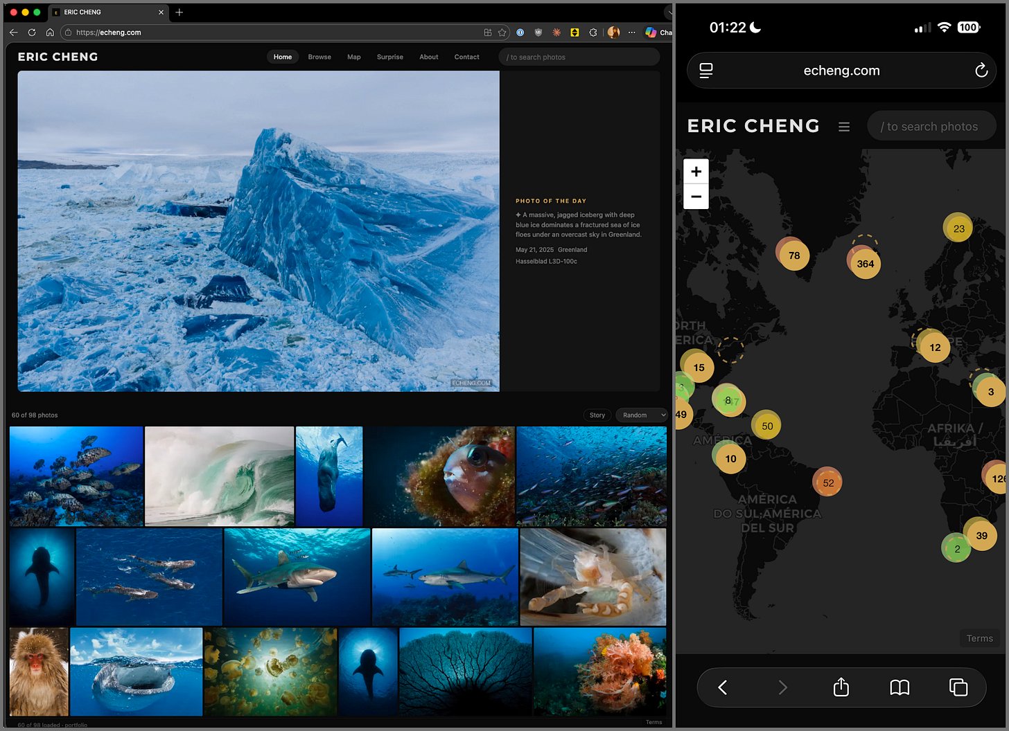 ECHENG.COM + Media Catalog: Finally, a proper photography portfolio. A local AI catalog and batch pipeline that publishes 20-plus years of photography as echeng.com.